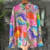 European Goods Color Silk Top - Image 2