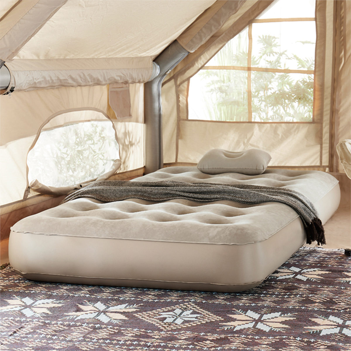 Self Inflating Air Mattress Campingultra Lightweight Sleeping Pad Twin Aerobed 2 Self Inflating Air Mattress Campingultra Lightweight Sleeping Pad Twin Aerobed - Image 2