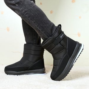Snow Boots Fleece-lined Warm High-top Cotton-padded Shoes Thickened Casual Men's And Women's Boots Cotton-padded Shoes