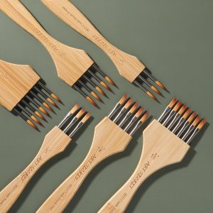 Multi-tooth Comb Flat Head Round Head Art Watercolor Acrylic Brush Nylon Wool