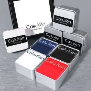 Simple Cotton Men's Underwear Antibacterial Crotch Breathable Boys' Boxer Briefs Gift Box