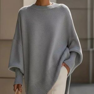 Home 52 Thick Round Neck Women's Loose All-matching Knitted Pullover Sweater